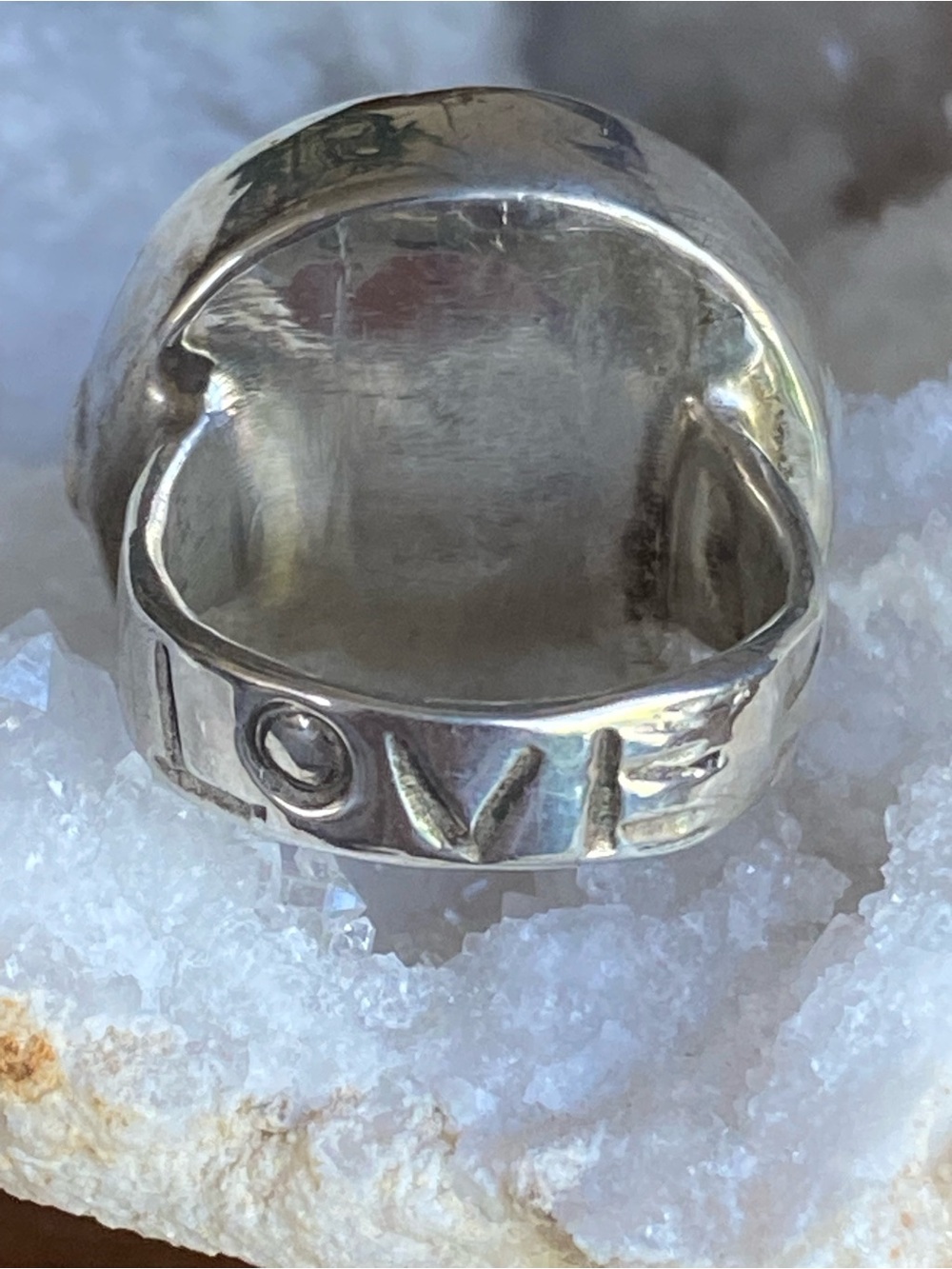 Mixed Media Peace & Love Ring - Picture 4 of 5